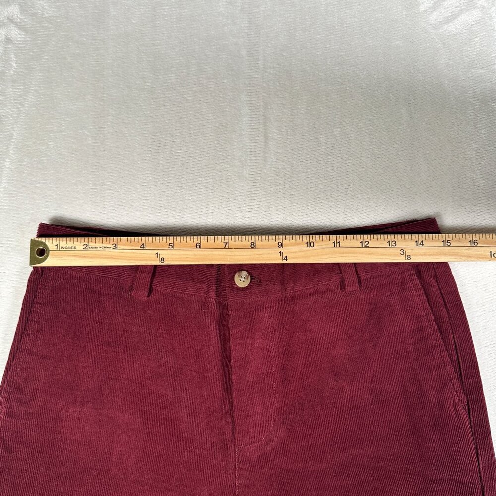 Vineyard Vines Pants Boys Size 18 Burgundy Corduroy Straight Legs Cotton Blend - Picture 2 of 12